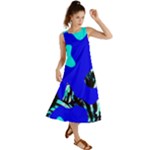 Abstract Tropical Summer Maxi Dress