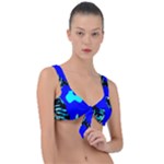 Abstract Tropical Front Tie Bikini Top