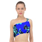 Abstract Tropical Spliced Up Bikini Top 