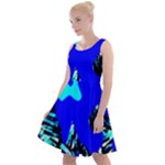 Abstract Tropical Knee Length Skater Dress