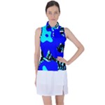 Abstract Tropical Women s Sleeveless Polo Tee