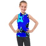 Abstract Tropical Kids  Sleeveless Polo Tee