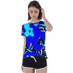 Abstract Tropical Short Sleeve Foldover Tee