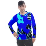 Abstract Tropical Men s Pique Long Sleeve Tee