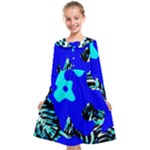 Abstract Tropical Kids  Midi Sailor Dress