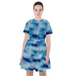Blue Waves Abstract Series No5 Sailor Dress