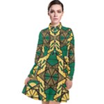 Abstract pattern geometric backgrounds   Long Sleeve Chiffon Shirt Dress