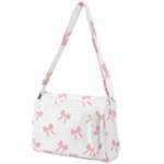 Pink bow cute pattern Front Pocket Crossbody Bag