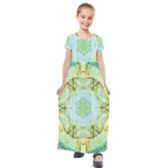 Green Marble Kids  Short Sleeve Maxi Dress