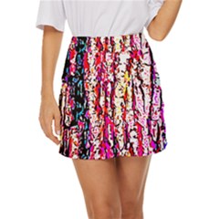 Colorful Bark Mini Front Wrap Skirt