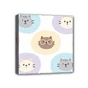 Cute Cat Seamless Pattern Background Mini Canvas 4  x 4  (Stretched) View1