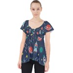 Cute-patterns- Lace Front Dolly Top