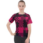 Cube-square-block-shape-creative Women s Sport Raglan Tee