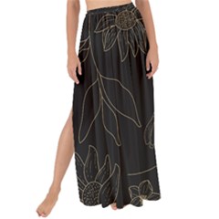 Elegant And Simple Monoline Floral Maxi Chiffon Tie-up Sarong