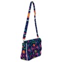 Pattern-vector Shoulder Bag with Back Zipper View1
