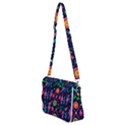 Pattern-vector Shoulder Bag with Back Zipper View2
