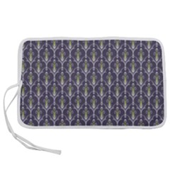 Seamless-pattern Gray Pen Storage Case (m)