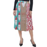  Christmas Claus Continuous Classic Velour Midi Skirt 
