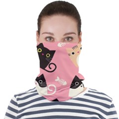 Cat Pattern Backgroundpet Face Seamless Bandana (adult)