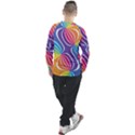 Illustration Abstract Background Pattern Rainbow Color Men s Long Sleeve Raglan Tee View2