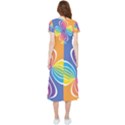 Illustration Abstract Background Pattern Rainbow Color High Low Boho Dress View2