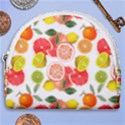 Citrus Fruit Seamless Pattern Horseshoe Style Canvas Pouch View1