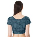 Abstract Illustration Background Rectangles Pattern Short Sleeve Crop Top View2