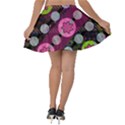 Background Circles Abstract Pattern Velvet Skater Skirt View2