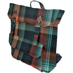 Plaid Tartan Checkered Tablecloth Buckle Up Backpack