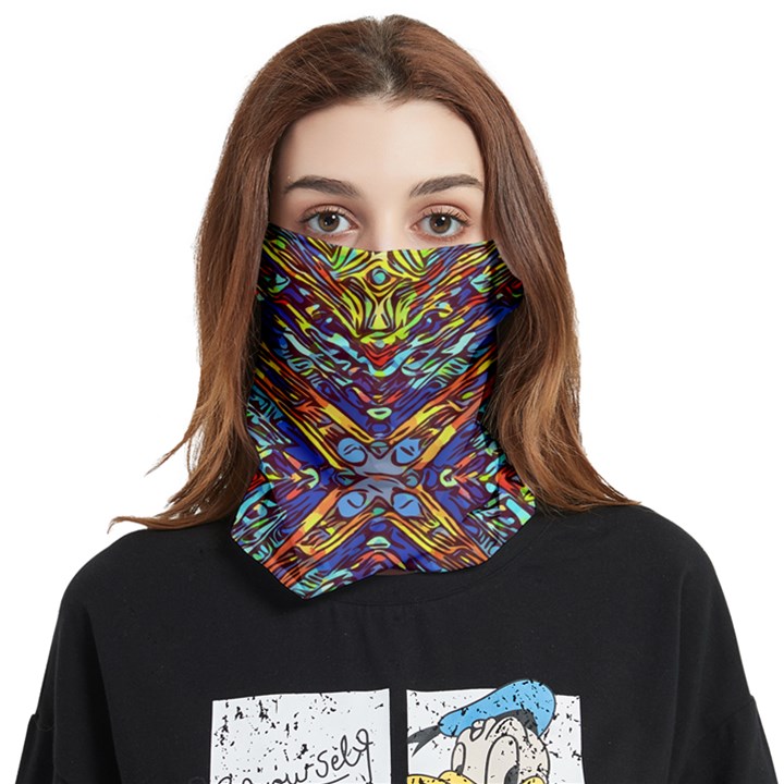 Mosaic Pattern Background Face Covering Bandana (Two Sides)