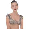 Kaleidoscope Line Triangle Pattern Cap Sleeve Ring Bikini Top View1