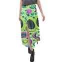 Blob Ring Circle Abstract Velour Split Maxi Skirt View1