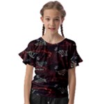 Geometric Pattern Recycle Bin Kids  Cut Out Flutter Sleeves