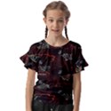 Geometric Pattern Recycle Bin Kids  Cut Out Flutter Sleeves View1