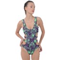 Man Butterfly Drawing Motif Pattern Side Cut Out Swimsuit View1