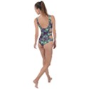Man Butterfly Drawing Motif Pattern Side Cut Out Swimsuit View2