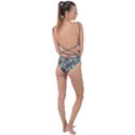 Man Butterfly Drawing Motif Pattern Tie Strap One Piece Swimsuit View2