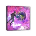 Astronaut Earth Space Planet Fantasy Mini Canvas 4  x 4  (Stretched) View1