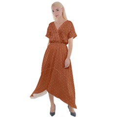 Spooky Halloween Cross Front Sharkbite Hem Maxi Dress