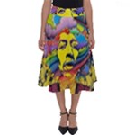 Psychedelic Rock Jimi Hendrix Perfect Length Midi Skirt