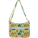 Seamless pattern with cute dinosaurs character Zip Up Shoulder Bag View3