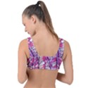 Beautiful-boho-seamless-pattern-with-pink-feathers Front Tie Bikini Top View2