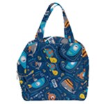 Seamless Pattern Vector Submarine With Sea Animals Cartoon Boxy Hand Bag
