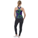 Abstract Fractal Art Pattern Cross Neck Velour Top View2