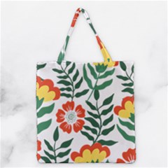 Painting Flower Leaves Forest Grocery Tote Bag