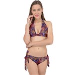 Fantasy Surreal Animals Psychedelic Pattern Tie It Up Bikini Set