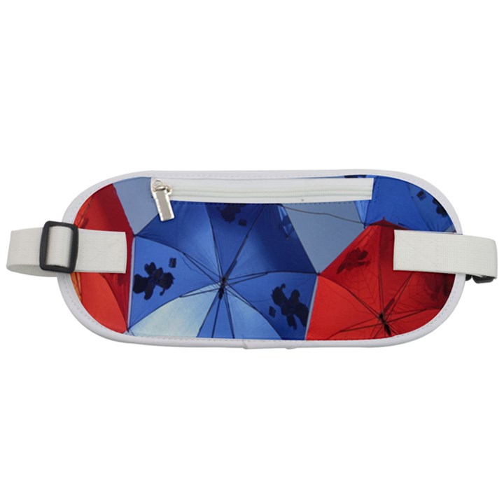 Letters Pattern Folding Umbrellas 2 Rounded Waist Pouch
