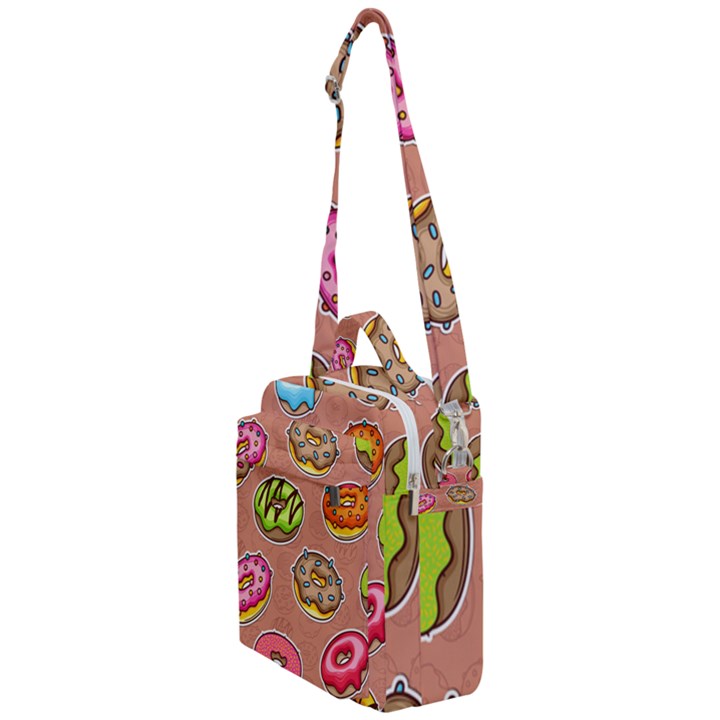 Doughnut Doodle Colorful Seamless Pattern Crossbody Day Bag
