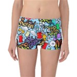 Graffiti Characters Seamless Patterns Reversible Boyleg Bikini Bottoms