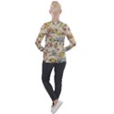 Seamless Pattern With Flower Bird Casual Zip Up Jacket View2